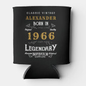 パーソナライズド 60歳の誕生日 1966 ビンテージ レジェンダリー 缶クーラー (正面)