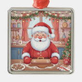 パーソナライズド "Baking Spirits Bright" クリスマス メタルオーナメント (正面)