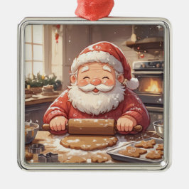 パーソナライズド "Baking Spirits Bright" クリスマス メタルオーナメント
