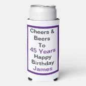 パーソナライズド Cheers And Beers スリム缶クーラー (Seltzer正面)