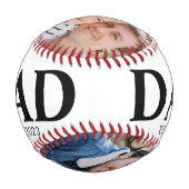 パーソナライズド Dad Est Year 3 フォト ファーザーズデイ 野球ボール (裏面)