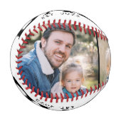パーソナライズド Dad Est Year 3 フォト ファーザーズデイ 野球ボール (正面左)