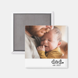 パーソナライズド Dad Established 写真 マグネット