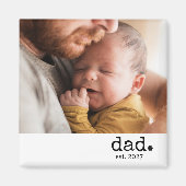 パーソナライズド Dad Established 写真 マグネット (正面)