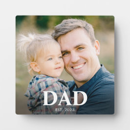 パーソナライズド Dad Established 父の日フォト フォトプラーク