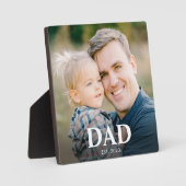 パーソナライズド Dad Established 父の日フォト フォトプラーク (正面)