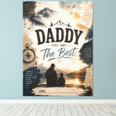 パーソナライズド Daddy You Are The Best ウォールアート (インサイチュ (ウッドフロア))