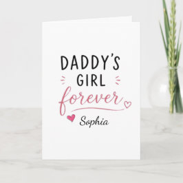 パーソナライズド Daddy's Girl Forever カード