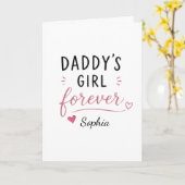 パーソナライズド Daddy's Girl Forever カード (黄色い花)