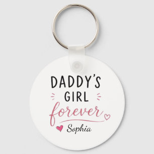 パーソナライズド Daddy's Girl Forever キーホルダー