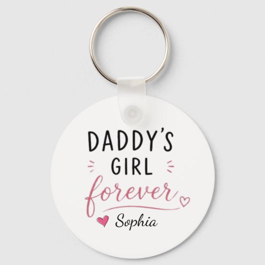 パーソナライズド Daddy's Girl Forever キーホルダー (正面)