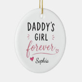 パーソナライズド Daddy's Girl Forever セラミックオーナメント (右)