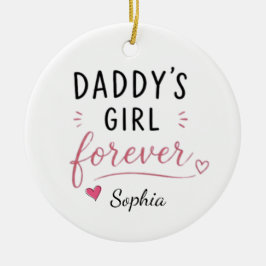 パーソナライズド Daddy's Girl Forever セラミックオーナメント