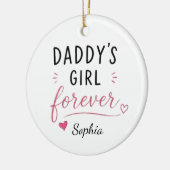 パーソナライズド Daddy's Girl Forever セラミックオーナメント (左)