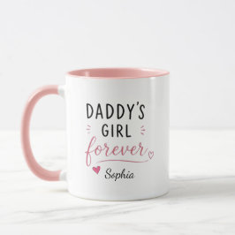 パーソナライズド Daddy's Girl Forever マグカップ