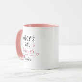 パーソナライズド Daddy's Girl Forever マグカップ (正面左)