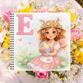 パーソナライズド E かわいい女の子のギフト ノートブック