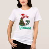 パーソナライズド "G" クリスマスレター トライブレンドＴシャツ (正面)
