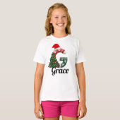 パーソナライズド "G" クリスマスレター Tシャツ (正面フル)