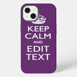 パーソナライズド KEEP CALM AND パープルのテキスト iPhone 13ケース