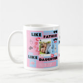 パーソナライズド "Like Father Like Daughter, Oh Crap"  コーヒーマグカップ (左)