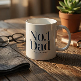 パーソナライズド No.1 Dad | お父さんの名前入り父の日ギフト コーヒーマグカップ