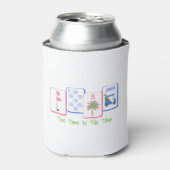 パーソナライズド Tee Time to Tile Time / ゴルフ麻雀 缶クーラー (缶正面)