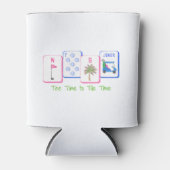 パーソナライズド Tee Time to Tile Time / ゴルフ麻雀 缶クーラー (正面)