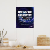 パーソナライズド TIME AND SPACE 家族の面白い引用 ポスター (キッチン)