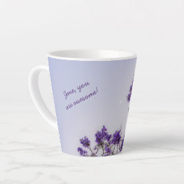 パーソナライズド「You Are Awesome」ジャカランダの木 カフェラテマグ