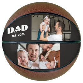 パーソナライズドDad Established 3-フォトコラージュ バスケットボール