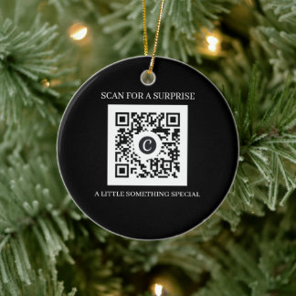 パーソナライズドQRコード クリスマス セラミックオーナメント