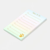 パーソナライズドToDoとゴールデンパウ ポストイット (アングル)