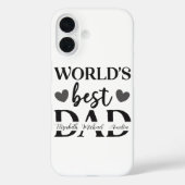 パーソナライズドWorld’s Best Dad iPhone 16ケース Case-Mate iPhoneケース (裏面)