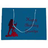 パーソナライズハッピーバースデーグランパ ラージペーパーバッグ (正面)