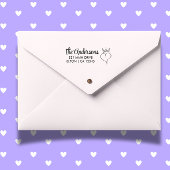 パーソナライズハートスクリプト差出人住所 ラバースタンプ