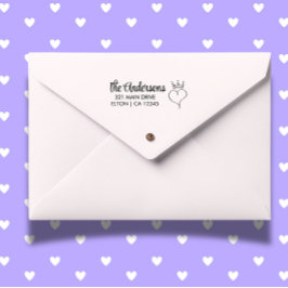 パーソナライズハートスクリプト差出人住所 ラバースタンプ