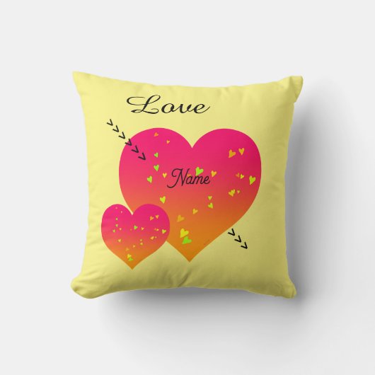 パーソナライズハート装飾用クッション クッション (正面)