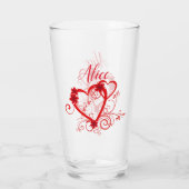 パーソナライズハート タンブラーグラス (裏面)