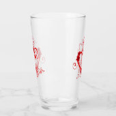 パーソナライズハート タンブラーグラス (左)