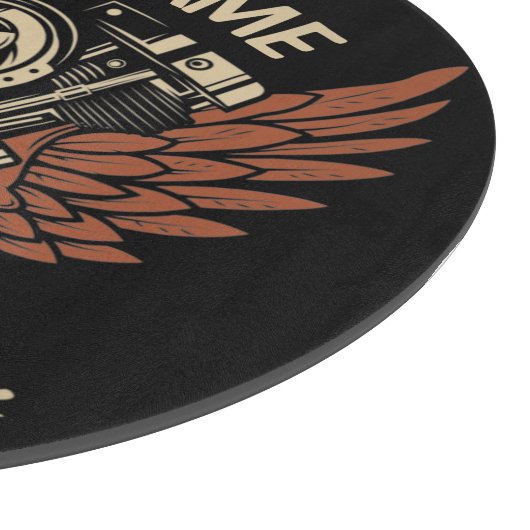 パーソナライズバイクもしくは自転車に乗る人モーターサイクルモーターウィングガレージ カッティングボード (角)