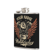  パーソナライズバイクもしくは自転車に乗る人モーターサイクルモーターウィングガレージ  フラスク (左)