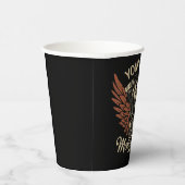 パーソナライズバイクもしくは自転車に乗る人モーターサイクルモーターウィングガレージ 紙コップ (右)