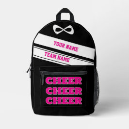 パーソナライズバックパックチアリーティングスクールバラピンク プリントバックパック