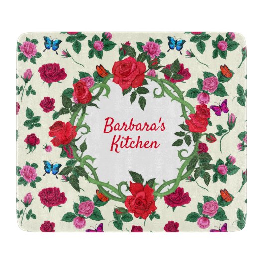 パーソナライズバラガーデン カッティングボード (正面)