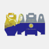 パーソナライズバラネイビーブルー石板グレイ結婚ズ フェイバーボックス (折り畳みなし)