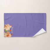 パーソナライズバラ芽Periwinkle背景 バスタオルセット (ハンドタオル)