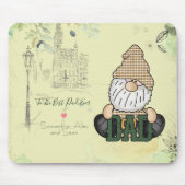 パーソナライズパパ格言 |グリーンヴィンテージパパギフト マウスパッド (正面)