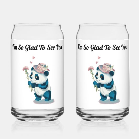 パーソナライズパンダソーダグラス ガラス缶 (正面)
