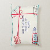 パーソナライズパーセルサンタレタークリスマス アクセントクッション (正面(垂直))